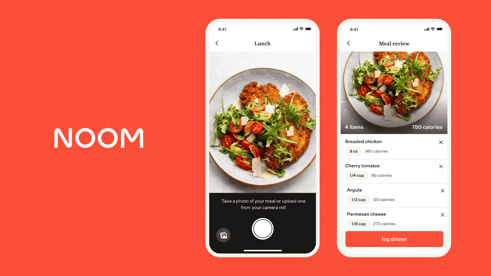 Photo of AI food logging feature within Noom App
